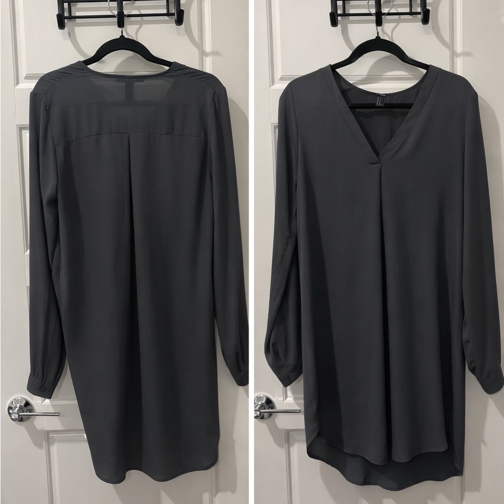 Forever 21 Gray Long Sleeve Dress